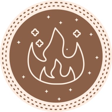 Asgari Düz Kullanıcı Deneyimi Sembolünü Ateşle