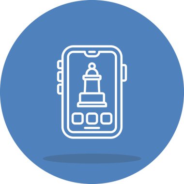 akıllı telefon simgesi, vektör illüstrasyonu basit tasarım