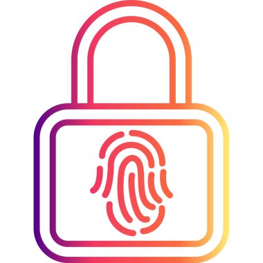 Akıllı Kilit web simgesi vektör çizimi