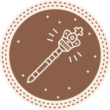 Kraliyet Monarşi Asa Ayırt Temiz Damgalama Grafik ŞekliName