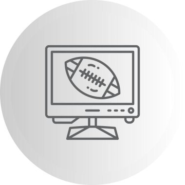 Televizyon simgesi basit düz illüstrasyon