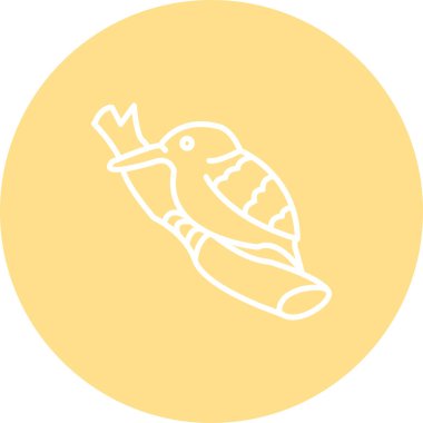 Azure Kingfisher simge vektör illüstrasyon tasarımı