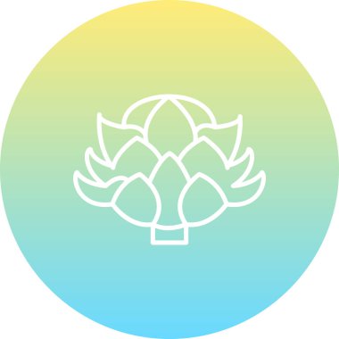 Enginar Ağ simgesinin vektör illüstrasyonu