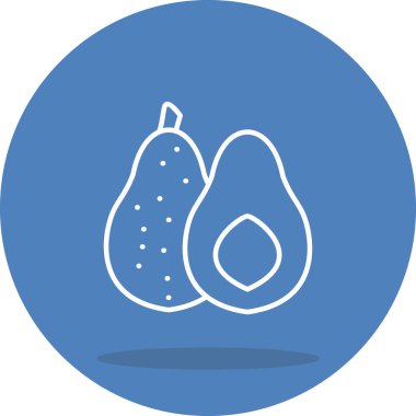 Avokado Minimum Düz Kullanıcı Deneyimi Sembolü