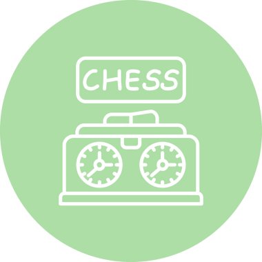 Satranç Saati web simgesi vektör çizimi