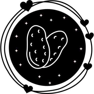 Patates web simgesinin vektör illüstrasyonu