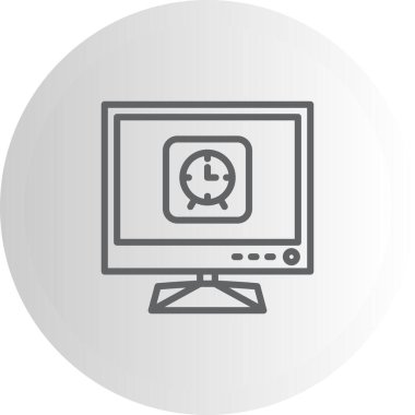 saat web simgesi vektör illüstrasyonu