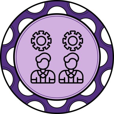 takım web simgesi vektör illüstrasyonu