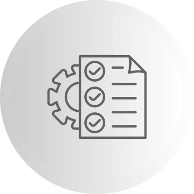 Proje Yönetimi web simgesi vektör illüstrasyonu