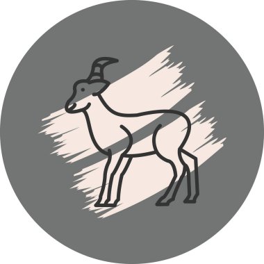 Antilop web simgesinin vektör illüstrasyonu