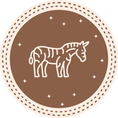 Zebra simgesi vektör illüstrasyon tasarımı