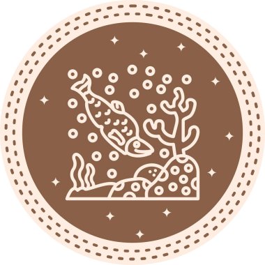 Somon simgesi vektör çizimi