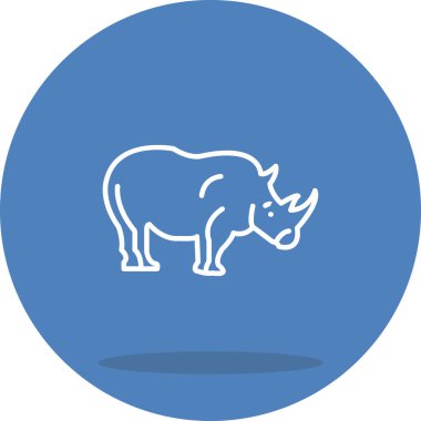 Gergedan simgesi vektör çizimi tasarımı