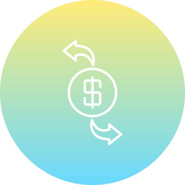 Para Geri Garanti Ağ ikonu vektör çizimi