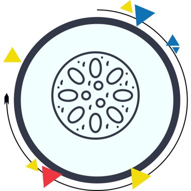 Merkezi Diatom Ayırt Vibrant Dijital Grafik Özelliği