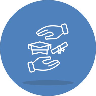 Burslu Profesyonellik Düz Grafik Sembolü