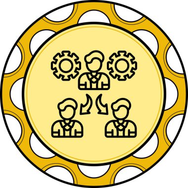 takım web simgesi vektör illüstrasyonu