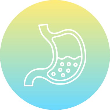 Mide Minimum Düz Kullanıcı Deneyimi Sembolü