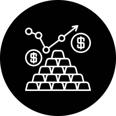 Altın külçeler, madeni paralar ve bankacılık uygulamaları veya ticaret sayfaları için uygun yükselen bir büyüme okunun yer aldığı modern finans illüstrasyonu.