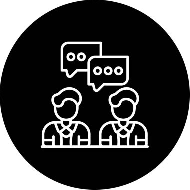 Tartışma. Web simgesi basit illüstrasyon