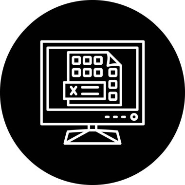 Lcd Excel Sayfa Yüksek Çözünürlük Minimum Vektör Tasarımı