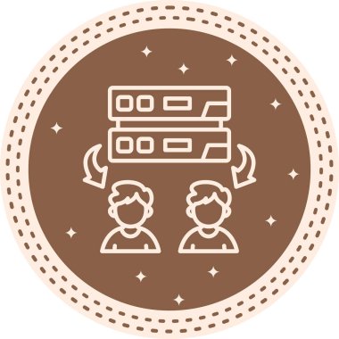 takım web simgesi vektör illüstrasyonu