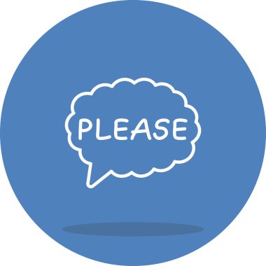 Lütfen web simgesi vektör illüstrasyonu