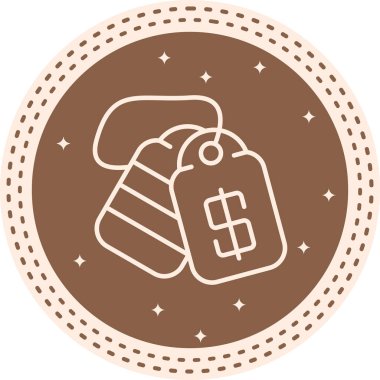 Fiyat Etiketi Dinamik Sofistike Düz Sanat Düzeni