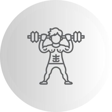 Ağırlık Kaldırma Yaratıcı Minimum Vektör Sanatı Özelliği