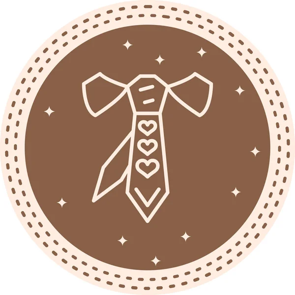 Simgeyi bağla. Babalar Günü kutlamaları grafikleri, üç kalple süslenmiş bir kravat, kutlama uygulamaları, tatil promosyonları veya aile tabanlı web sayfaları için uygun.