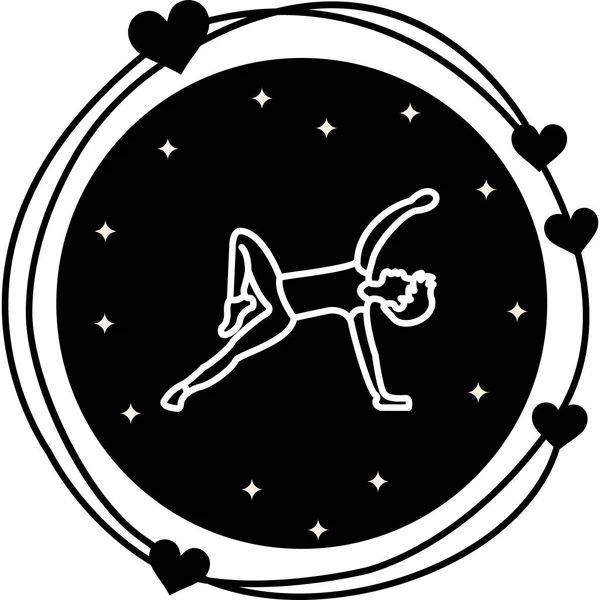 Vahşi şey simgesi, yoga uygulamaları için uygun logo