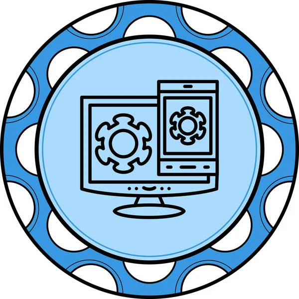 Ekran Aynası Dengeli Profesyonel Markalaşma Grafik Sembolü