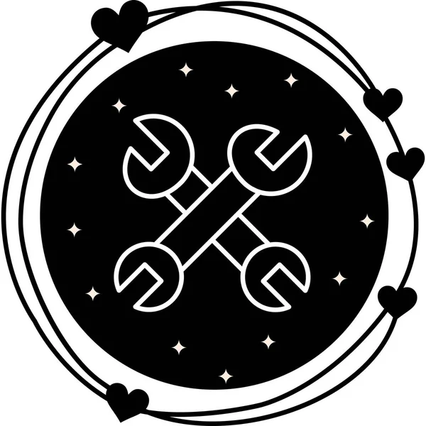 İngiliz Anahtarı Yenilikçi Modern Yaratıcı Grafik Özelliği