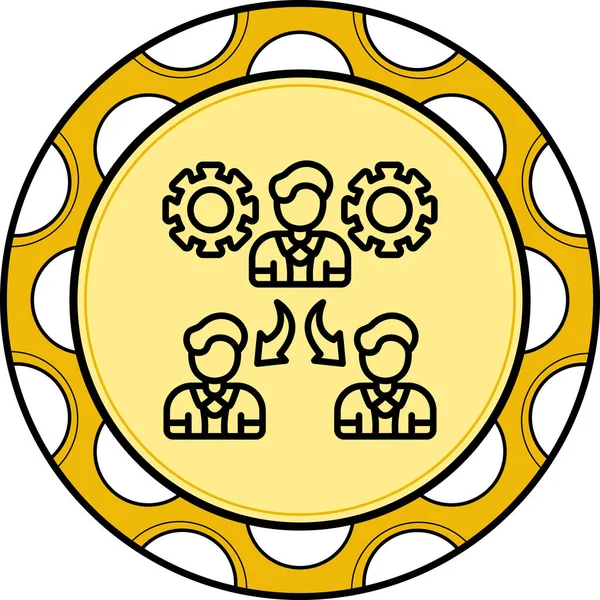 takım web simgesi vektör illüstrasyonu