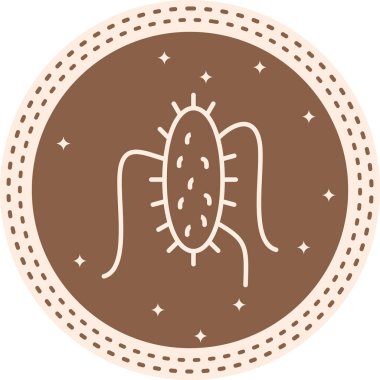 Salmonella bakteri simgesi, vektör çizimi