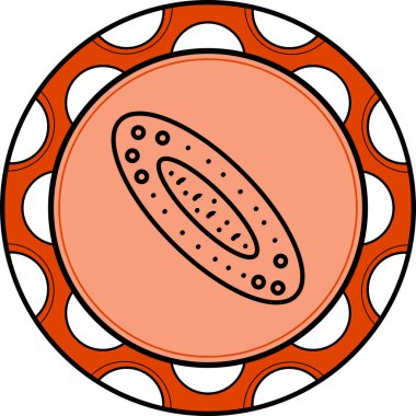 Moda biçiminde silindirik vektör simgesi