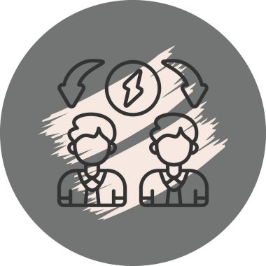 Çakışma Çözünürlüğü Web simgesi vektör çizimi