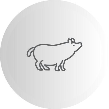 Çizgi biçimi, vektör illüstrasyonunda domuz ağı simgesi