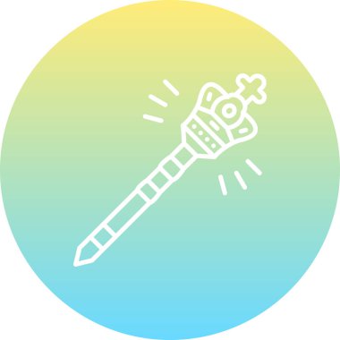 Kraliyet Monarşi Asa Yaratıcı Minimum Vektör Sanatı