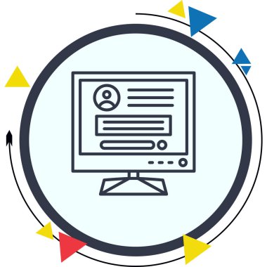 Lcd Yüksek Çözünürlüklü Sanat Sembolünde Profil