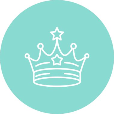 Taç satırı simgesi, vektör çizim