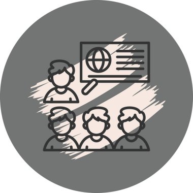 sunum web simgesi vektör illüstrasyonu