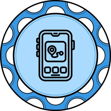 Mobil Rout Dengeli Profesyonel Markalaşma Grafik Sembolü