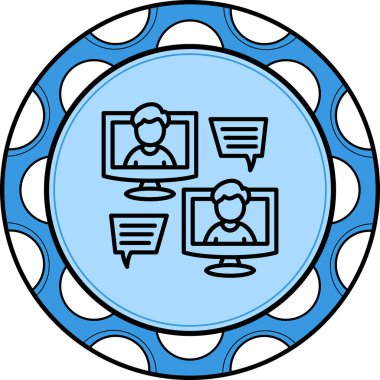 Çevrimiçi İletişim Modern Dengeli Markalaşma Vektörü Sembolü
