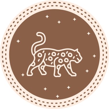 Leopar simgesi vektör çizimi