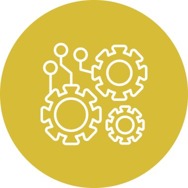 Gear Minimal Düz Kullanıcı Deneyimi Sembolü