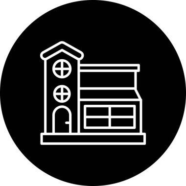 Emlak çizgisi simgesi, vektör illüstrasyonu