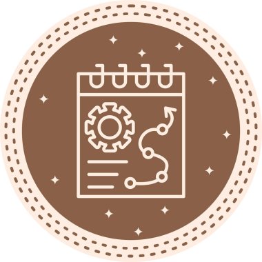 Strateji modern simgesinin vektör çizimi