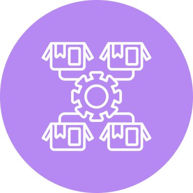 Ürün Yönetimi web simgesi vektör illüstrasyonu