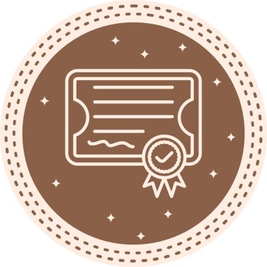 Patent web simgesi, basit vektör illüstrasyonu